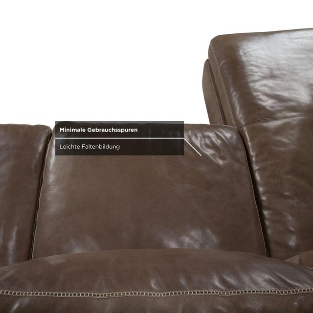 Valentino Corner Sofa in Brown Leather from Machalke For Sale - Image 9 of 17