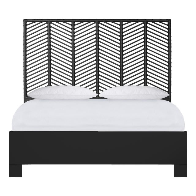 Liam Platform Bed Double - Black For Sale
