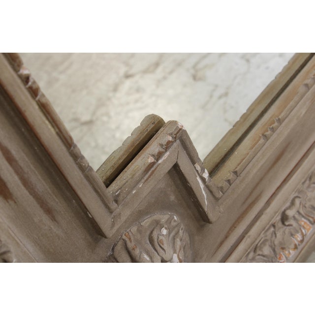Restoration Hardware Large French Style Carved Hall Mirror For Sale In Philadelphia - Image 6 of 12