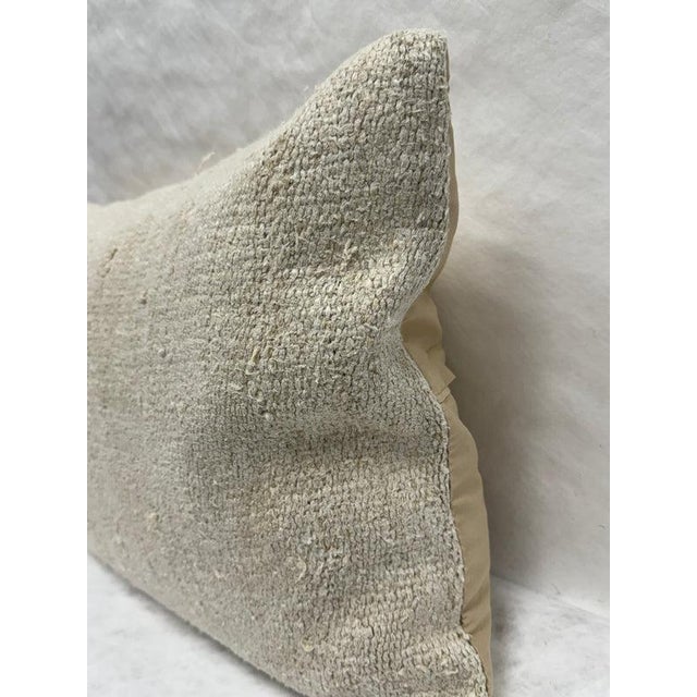 Turkish Hemp Pillow Cushion Natural Cream Pillow Cushion Cover 16" x 24" #30254 Enhance your home decor with our Kilim...