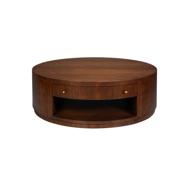 Mid-Century Modern Large Mid-Century Modern Round Coffee Table For Sale - Image 3 of 11