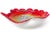 Orange Murano Vintage Red Orange Yellow Silver Flecks Green Italian Art Glass Seashell Centerpiece Bowl For Sale - Image 8 of 10