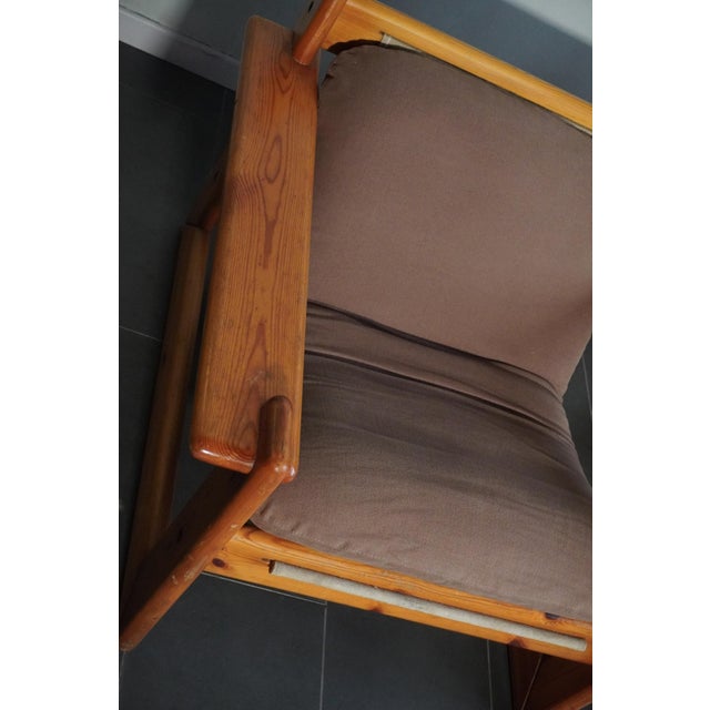 Pine and Fabric Armchairs in the style of Afra and Tobia Scarpa, 1970s, Set of 2 For Sale - Image 9 of 18