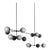 Molecule Linear Chandelier For Sale