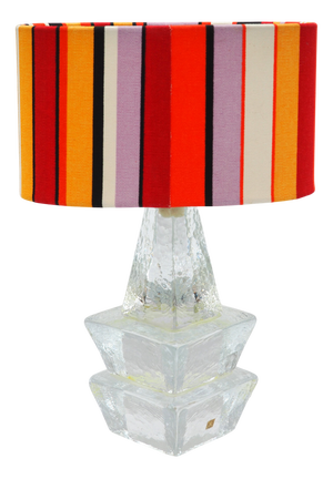 Vintage Swedish Glass Lamp from Urshult Glassworks, 1960s