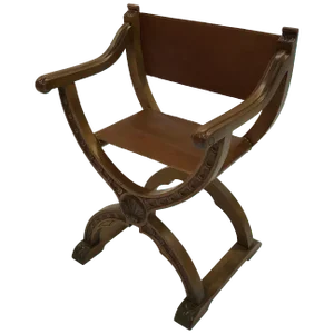 Vintage Mid Century Craftsman Campaign Prayer Chair