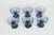 1970s Mid-Century Modern Blue Champage Coupe Glasses - Set of 6 For Sale - Image 5 of 8