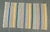 Teal 3ft 9in × 6ft 5in Flat Woven Striped Area Rug For Sale - Image 8 of 12