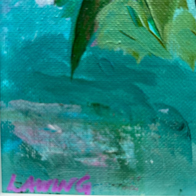 Textile Open Up My Heart, Original Painting by Julia Lawing, Framed For Sale - Image 7 of 10