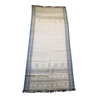2000s Hand-Spun Hand-Woven Wool Throw For Sale