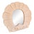 Vintage White Plaster Sculptural Shell Wall Mirror — Coastal Hollywood Regency For Sale