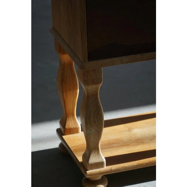 Mid-Century Modern Sculptural Carved Oak Cabinet, Denmark, 1950s For Sale - Image 17 of 18