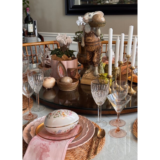 Vintage Made in France Blush Pink Wine Glasses - Set of 4 For Sale - Image 16 of 16