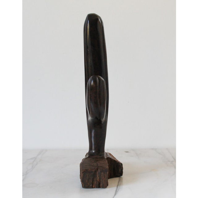 Vintage Hand Carved Ironwood Cactus Sculpture For Sale In Milwaukee - Image 6 of 10