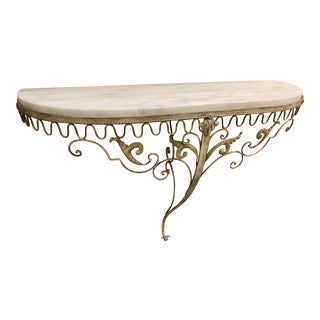 1950's Piere Luigi Colli Style Italian Wall Mounted Console Table For Sale