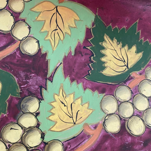 Vintage Hand Painted Oblong Lion Paw Footed Cachepot Planter For Sale - Image 4 of 9