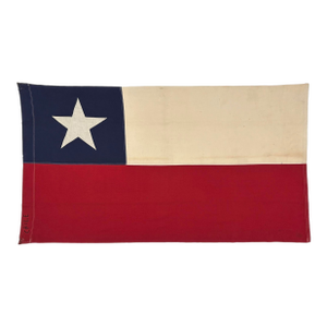 Vintage Cotton Sewn Flag of Chile