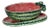 Watermelon Bowl with Ceramic Airbrush Plate, Italy, 1950s, Set of 2 For Sale