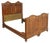 19th Century Neoclassical Solid Blond Walnut and Walnut Veneer Double Bed from Bassano Manufactures For Sale