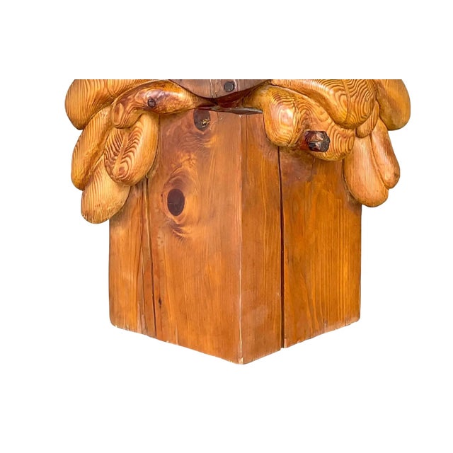 Vintage Boho Original Signed Hand Carved Outsider Art Sculpture For Sale - Image 11 of 12
