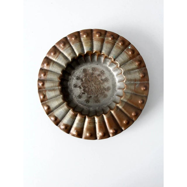 United Arab Republic Copper Bowl Circa 1960s For Sale - Image 6 of 10