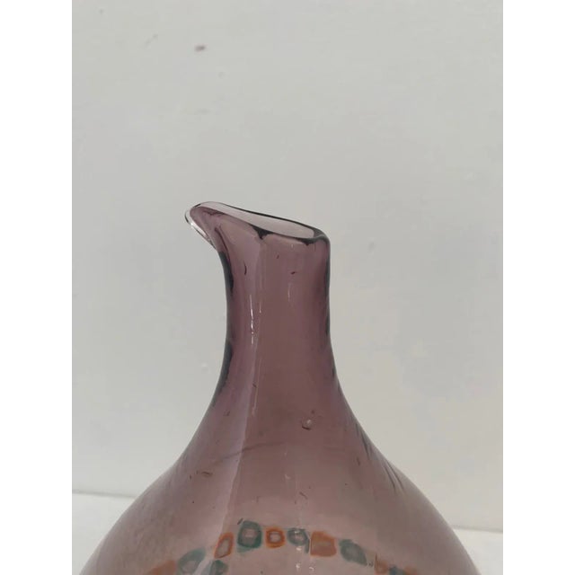 Aubergine Truncated Cone Vase by Murrine from Vistosi For Sale - Image 6 of 10