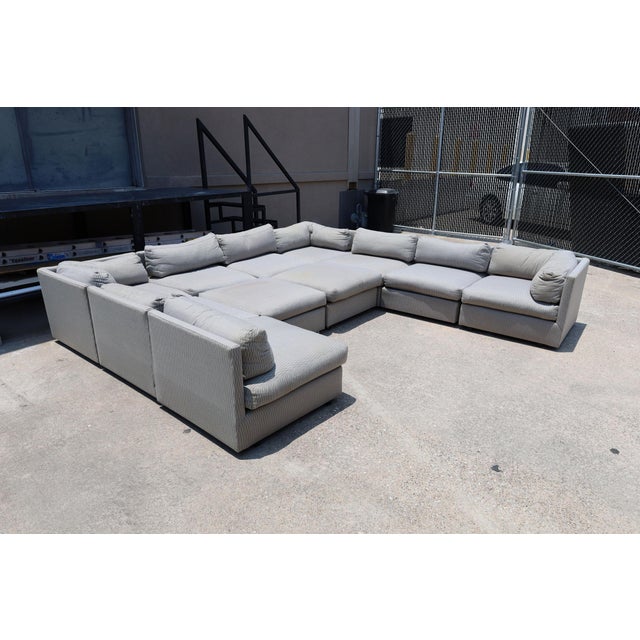 1970s Milo Baughman Large Pit Sectional With 11 Pieces For Sale - Image 5 of 7