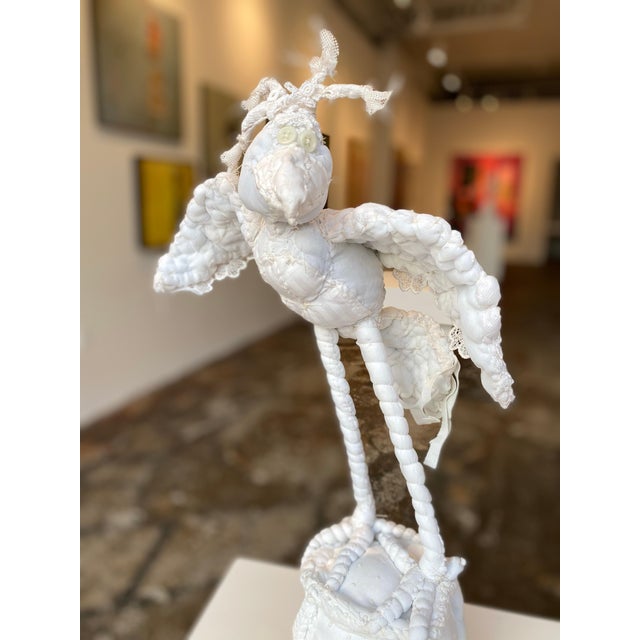 Contemporary Corentin Bird Whimsical Textile Bird Sculpture, 2010s For Sale - Image 3 of 6