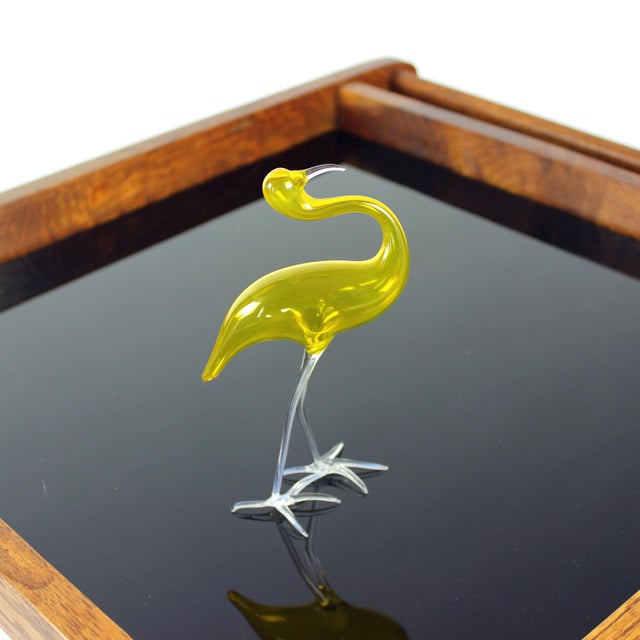1960s Yellow Blown Glass Flamingo from Jaroslav Brychta, Železný Brod, Czechoslovakia, 1960s For Sale - Image 5 of 7