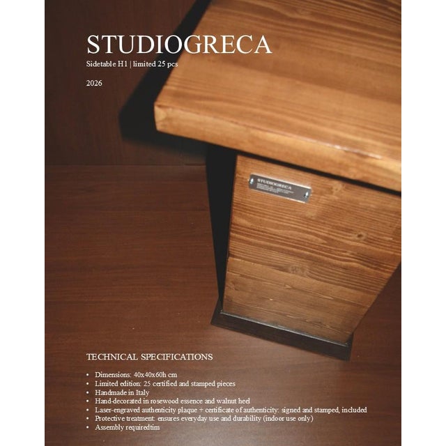 Brown STH1 NCPL Table by Studio Greca For Sale - Image 8 of 10
