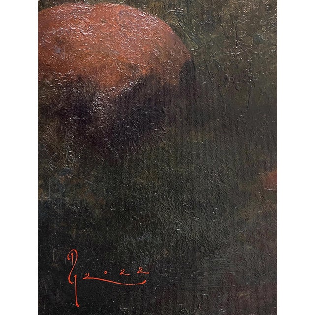 Early 21st Century Shadow's Edge by Diego Glazer | Oil on Canvas Mountain landscape with a lion at sunset. For Sale - Image 5 of 5