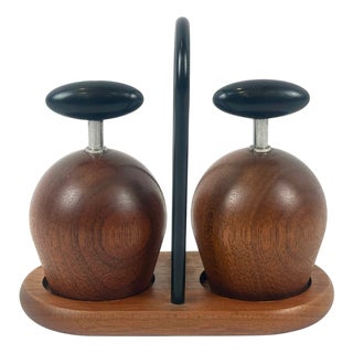 Salt and Pepper Mills Ball Boy by Richard Nissen and Carsten Jørgensen for Bodum, Denmark, 1960s, Set of 3 For Sale