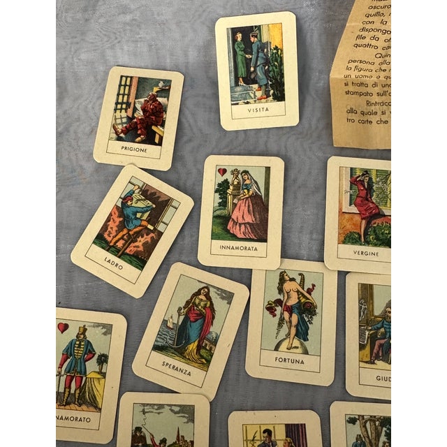 Vintage Italian Fortune Telling Tarot Playing Cards For Sale - Image 11 of 17