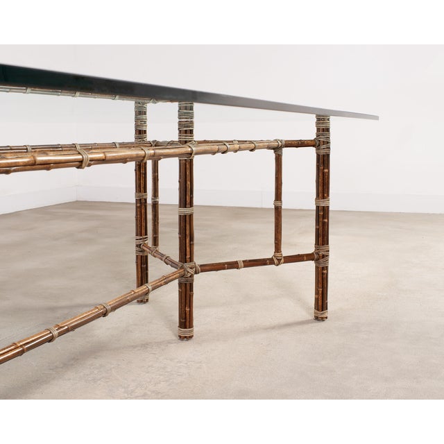 McGuire Organic Modern Rectangular Bamboo Dining Table 8 Ft. For Sale - Image 12 of 18