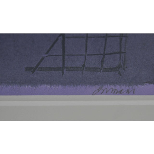 Abstract Lithographs "California & Osaka" by Listed Artist Robert Inman 20th C. - a Pair For Sale - Image 3 of 7