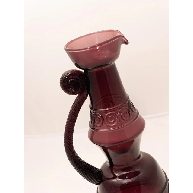 Purple Glass Bottle, 1960s For Sale - Image 3 of 9