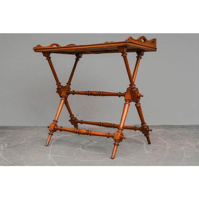 Late 19th Century Gründerzeit Oak Tray Table For Sale - Image 10 of 14