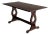 Vintage Old World Refectory Oak Trestle Dining Table For Sale