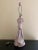 Light Pink 1970s John Dickinson Style Trompe l'Oeil Draped Plaster Table Lamp For Sale - Image 8 of 11