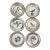 1950s Frank Whiting Sterling Silver and Porcelain Game Bird Coasters by Dennis Puleston - Set of Six For Sale