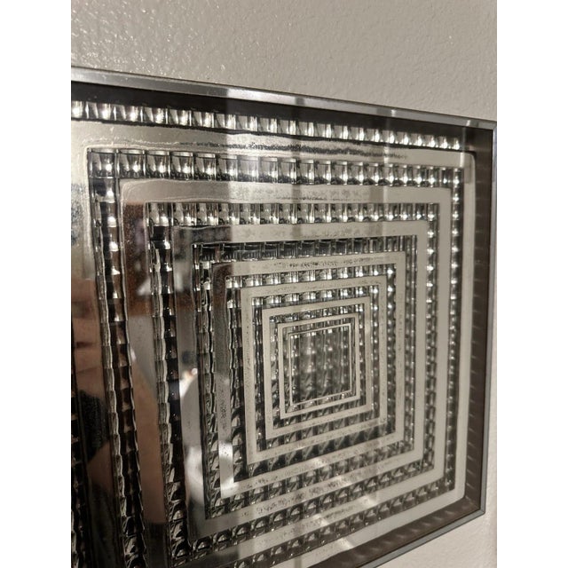 Disco Infinity Mirror 1970's Vintage Wall Décor Postmodern Op Art For Sale In Miami - Image 6 of 6