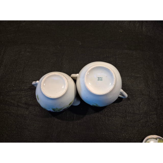 Japanese Vintage Japanese Te-Oh Style China Creamer and Sugar Set For Sale - Image 3 of 8