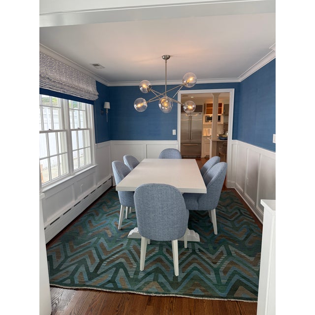 Mid-Century Modern Aerin Turenne Large Dynamic Chandelier Polished Nickel For Sale - Image 3 of 3