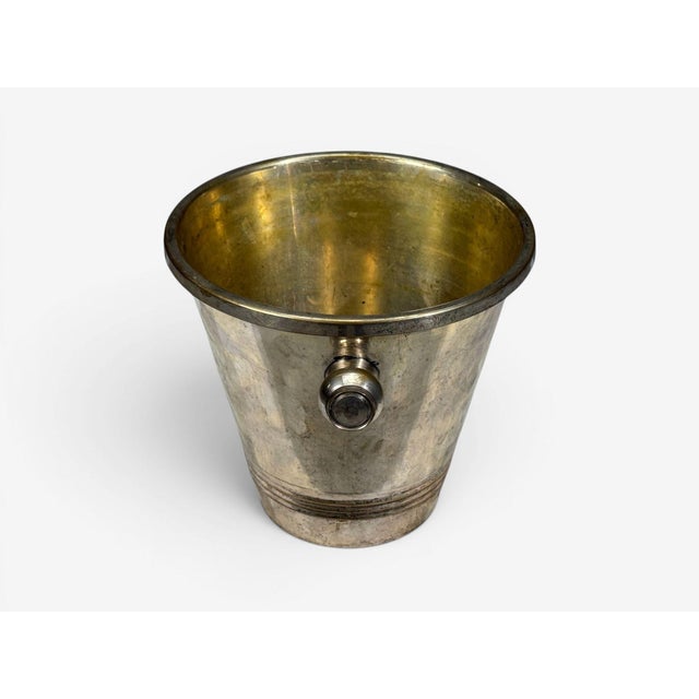 Silver 1970s Art Deco Style, Champage or Ice Bucket, Silverplate, France, 20th C. For Sale - Image 8 of 10