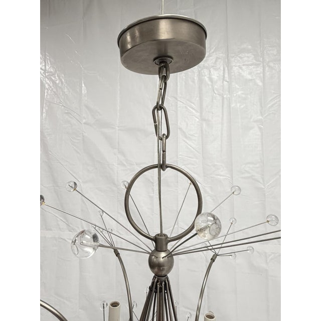 "Splashing Water 37" Chandelier in Pewter & Acrylic by Remains Lighting For Sale - Image 17 of 18