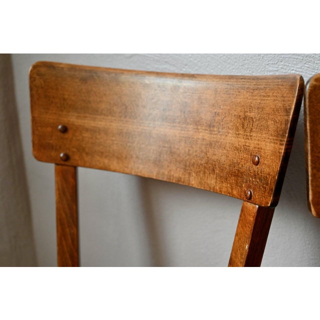 Wood Bent Beech Bistro Chairs by Joamin Baumann for Baumann, 1970s, Set of 6 For Sale - Image 7 of 15