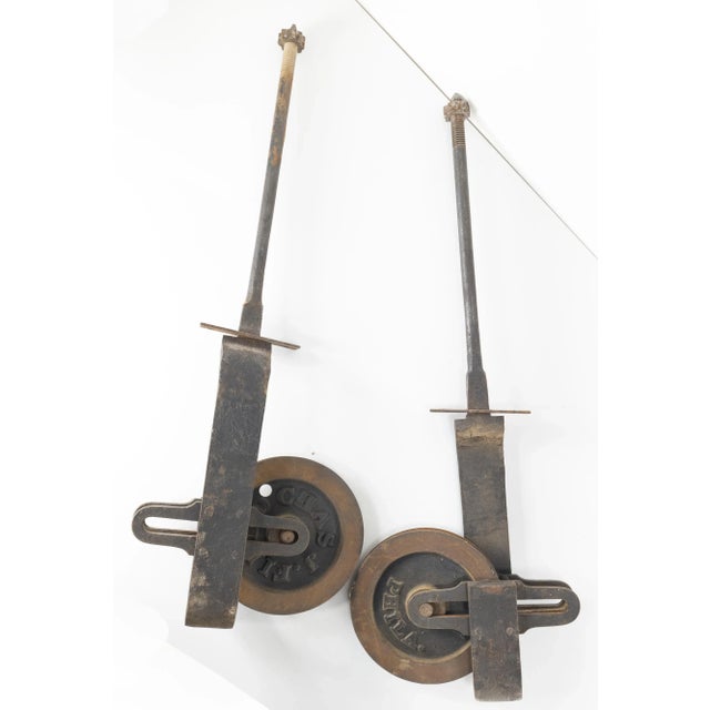 We are selling this heavy duty pair of Antique barn door rollers. This heavy duty hardware would be for hanging a very...