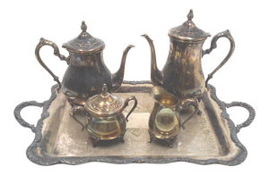 Rogers Silverplate Coffee and Tea Service & Tray - 5 Pieces