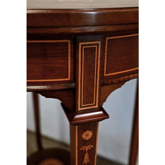 Louis XVI Style Mahogany Tea Table, 1910s For Sale - Image 9 of 18