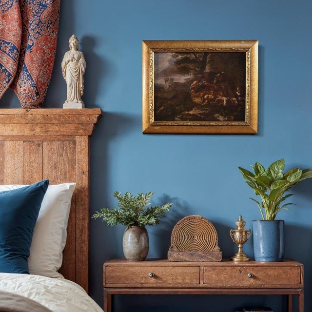 Early 18th Century Italian Artist, Landscape with Pastoral Scene, 1720, Oil on Canvas, Framed For Sale - Image 5 of 15